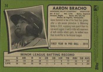 2020 Topps Heritage Minor League - Blue #74 Aaron Bracho Back