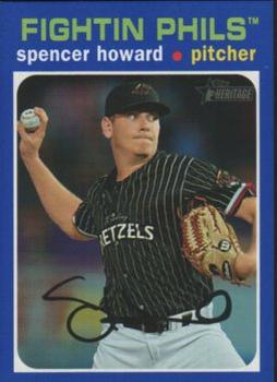 2020 Topps Heritage Minor League - Blue #114 Spencer Howard Front
