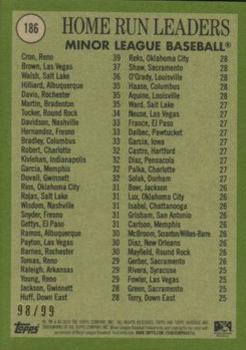 2020 Topps Heritage Minor League - Blue #186 Michael Gettys / Mason Martin / Yadiel Hernandez Back
