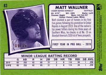 2020 Topps Heritage Minor League - Gold #83 Matt Wallner Back