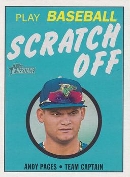 2020 Topps Heritage Minor League - 1971 Scratch Off #15 Andy Pages Front