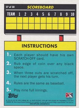 2020 Topps Heritage Minor League - 1971 Scratch Off #27 Miguel Vargas Back