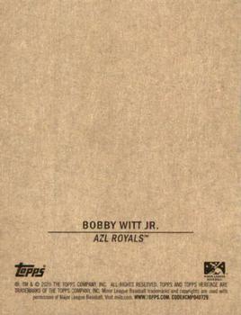 2020 Topps Heritage Minor League - 1971 Bazooka Numbered Test #7 Bobby Witt Jr. Back
