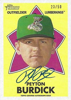 2020 Topps Heritage Minor League - 1971 All-Star Rookies Autographs #71AA-PB Peyton Burdick Front