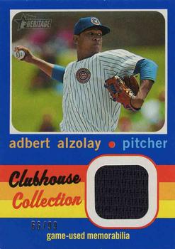 2020 Topps Heritage Minor League - Clubhouse Collection Relics Blue #CCR-AA Adbert Alzolay Front