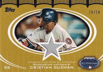 2008 Topps Updates & Highlights - All-Star Stitches Gold #AS-CG Cristian Guzman Front