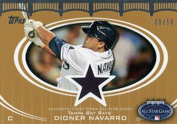 2008 Topps Updates & Highlights - All-Star Stitches Gold #AS-DN Dioner Navarro Front