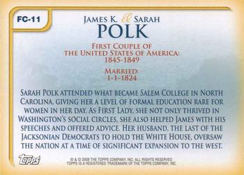 2008 Topps Updates & Highlights - First Couples #FC-11 James K. Polk  / Sarah Polk Back
