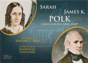 2008 Topps Updates & Highlights - First Couples #FC-11 James K. Polk  / Sarah Polk Front