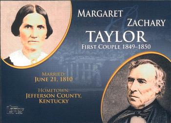 2008 Topps Updates & Highlights - First Couples #FC-12 Zachary Taylor / Margaret Taylor Front