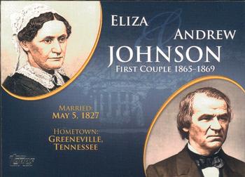 2008 Topps Updates & Highlights - First Couples #FC-16 Andrew Johnson / Eliza Johnson Front