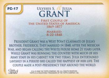 2008 Topps Updates & Highlights - First Couples #FC-17 Ulysses S. Grant / Julia Grant Back
