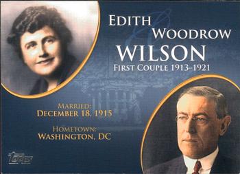 2008 Topps Updates & Highlights - First Couples #FC-26 Woodrow Wilson / Edith Wilson Front