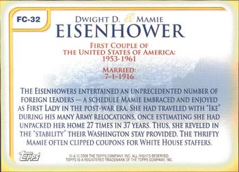 2008 Topps Updates & Highlights - First Couples #FC-32 Dwight D. Eisenhower / Mamie Eisenhower Back