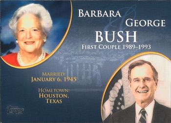 2008 Topps Updates & Highlights - First Couples #FC-39 George Bush  / Barbara Bush Front