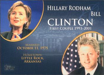 2008 Topps Updates & Highlights - First Couples #FC-40 Bill Clinton  / Hillary Rodham Clinton Front