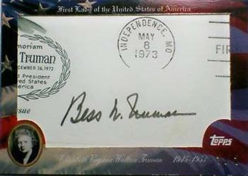 2008 Topps Updates & Highlights - First Lady Cut Signatures #FLCS-ET Elizabeth Virginia Wallace Truman Front