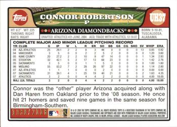 2008 Topps Updates & Highlights - Gold #UH37 Connor Robertson Back