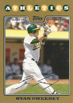 2008 Topps Updates & Highlights - Gold #UH44 Ryan Sweeney Front