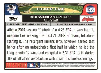 2008 Topps Updates & Highlights - Gold #UH59 Cliff Lee Back