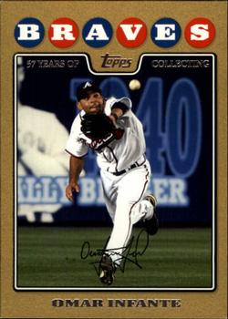 2008 Topps Updates & Highlights - Gold #UH104 Omar Infante Front