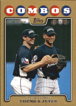 2008 Topps Updates & Highlights - Gold #UH127 Michael Young / Derek Jeter Front