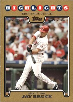2008 Topps Updates & Highlights - Gold #UH155 Jay Bruce Front