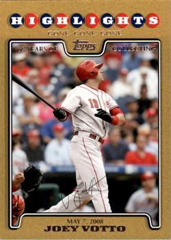 2008 Topps Updates & Highlights - Gold #UH185 Joey Votto Front