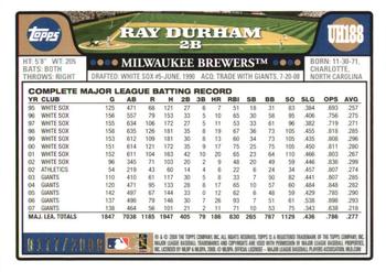 2008 Topps Updates & Highlights - Gold #UH188 Ray Durham Back