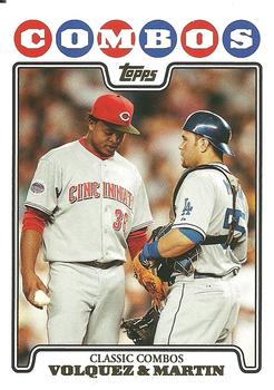 2008 Topps Updates & Highlights - Gold Foil #UH94 Edinson Volquez / Russell Martin Front