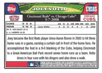 2008 Topps Updates & Highlights - Gold Foil #UH185 Joey Votto Back