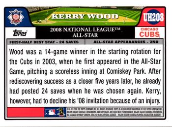 2008 Topps Updates & Highlights - Gold Foil #UH208 Kerry Wood Back