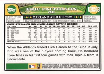 2008 Topps Updates & Highlights - Gold Foil #UH263 Eric Patterson Back