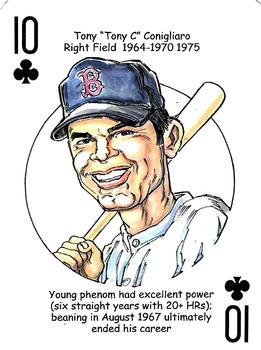 2017 Hero Decks Boston Red Sox Baseball Heroes Playing Cards #10♣️ Tony Conigliaro Front