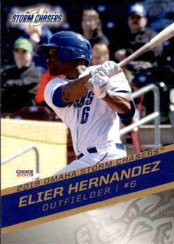 2019 Choice Omaha Storm Chasers #5 Elier Hernandez Front