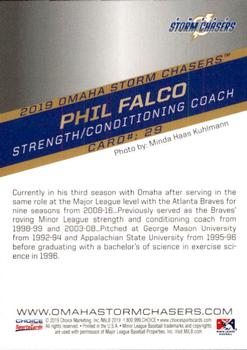 2019 Choice Omaha Storm Chasers #29 Phil Falco Back