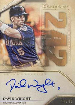 2020 Topps Luminaries - Home Run Kings Autographs #HRK-DW David Wright Front