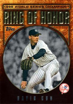 2008 Topps Updates & Highlights - Ring of Honor: World Series Champions #RH-DC David Cone Front