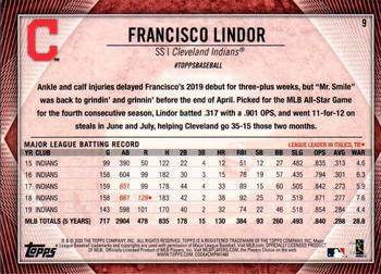 2020 Topps National Baseball Card Day #9 Francisco Lindor Back