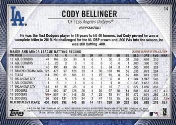 2020 Topps National Baseball Card Day #14 Cody Bellinger Back