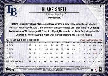 2020 Topps National Baseball Card Day #27 Blake Snell Back