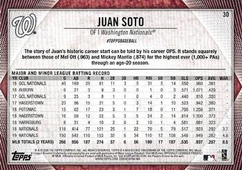 2020 Topps National Baseball Card Day #30 Juan Soto Back