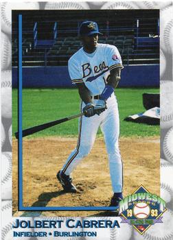 1993 Midwest League All-Stars #NNO Jolbert Cabrera Front