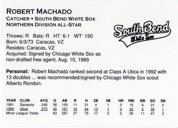 1993 Midwest League All-Stars #NNO Robert Machado Back