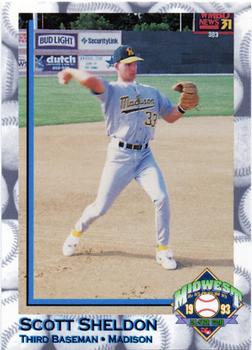 1993 Midwest League All-Stars #NNO Scott Sheldon Front