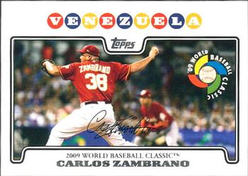 2008 Topps Updates & Highlights - World Baseball Classic Preview #WBC12 Carlos Zambrano Front