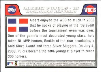 2008 Topps Updates & Highlights - World Baseball Classic Preview #WBC15 Albert Pujols Back