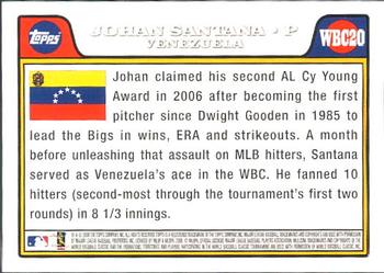 2008 Topps Updates & Highlights - World Baseball Classic Preview #WBC20 Johan Santana Back