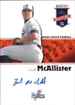 2008 TriStar PROjections - Autographs #340 Zach McAllister Front