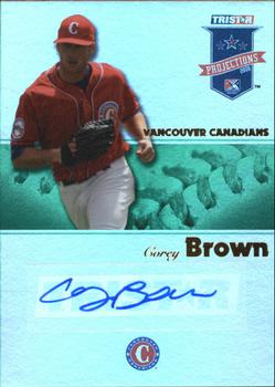 2008 TriStar PROjections - Autographs Reflectives Green #72 Corey Brown Front
